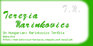terezia marinkovics business card